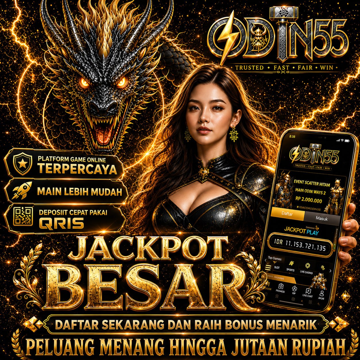 ODIN55 Front Black 